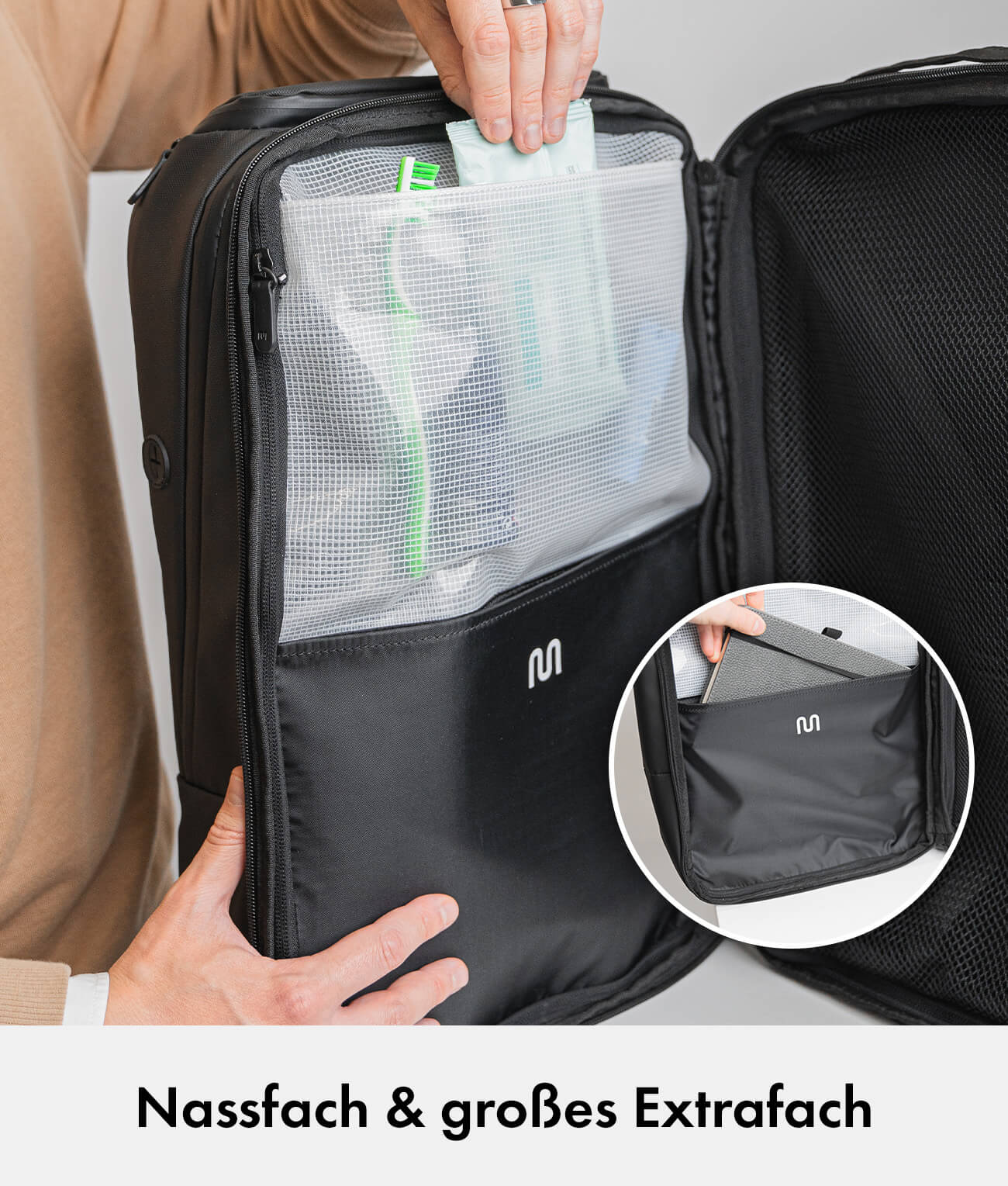 Pro Travel Bundle M – Travel Backpack Pro + Packing Cubes + Toiletry Bag