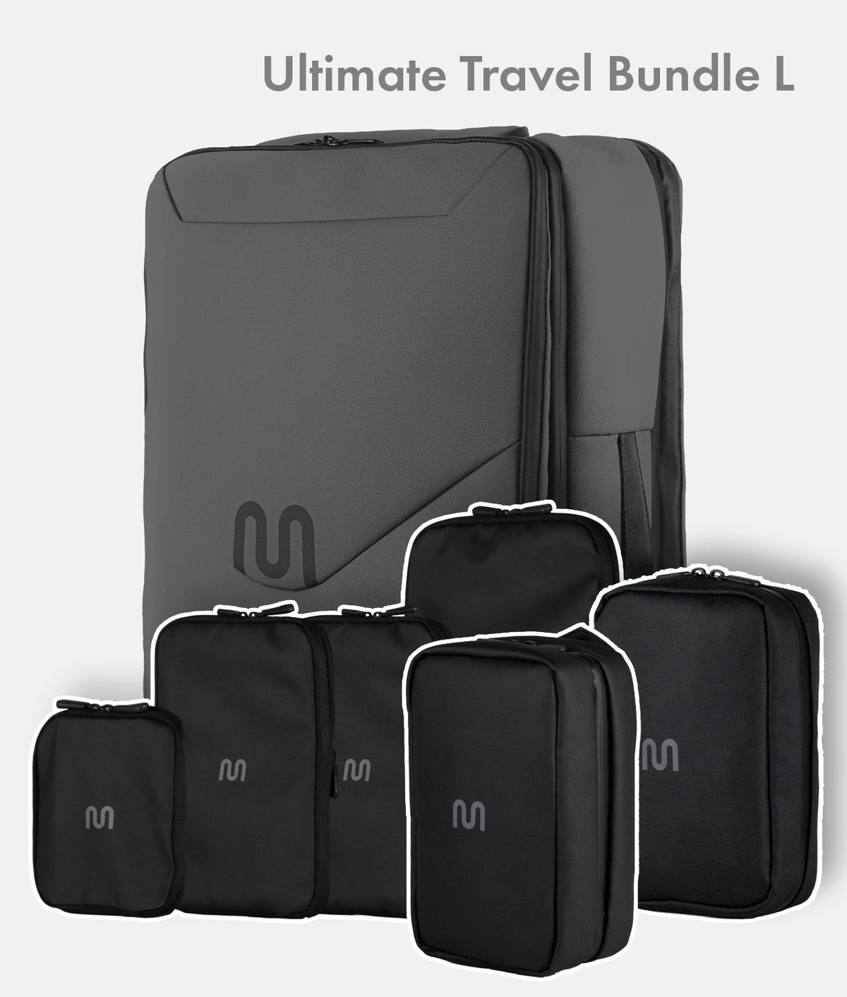 Ultimate Travel Bundle L – Travel Backpack Ultimate 2 + Packing Cubes + Toiletry Bag + Tech Organizer